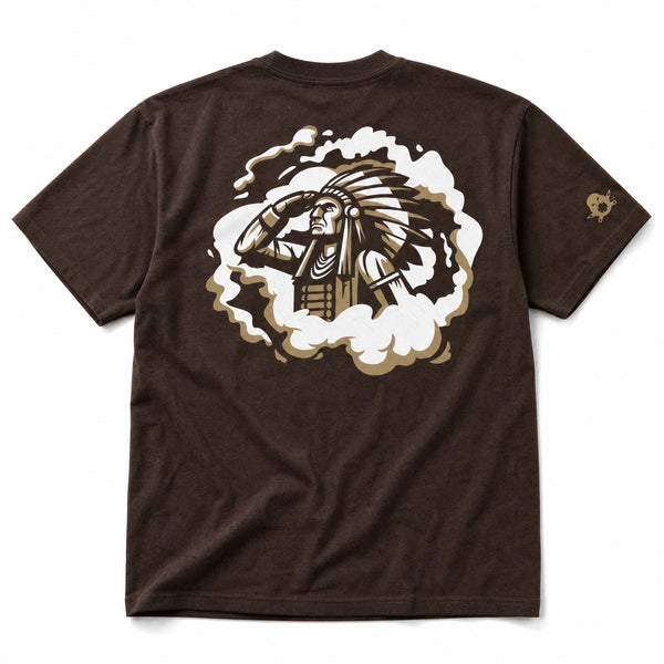 Cigar Store Indian "Smoke" Tee - by Clinkers Heather, Glen, & Marlin